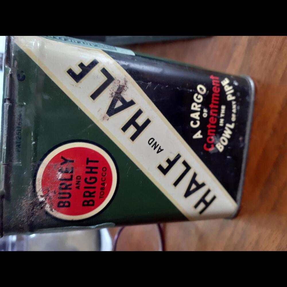Vintage Burley and Bright Half & Half Pipe Tobacco Tin
